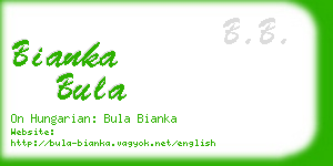 bianka bula business card